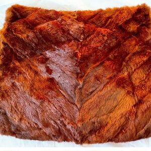 Vintage Mahogany Mink Fur Muff